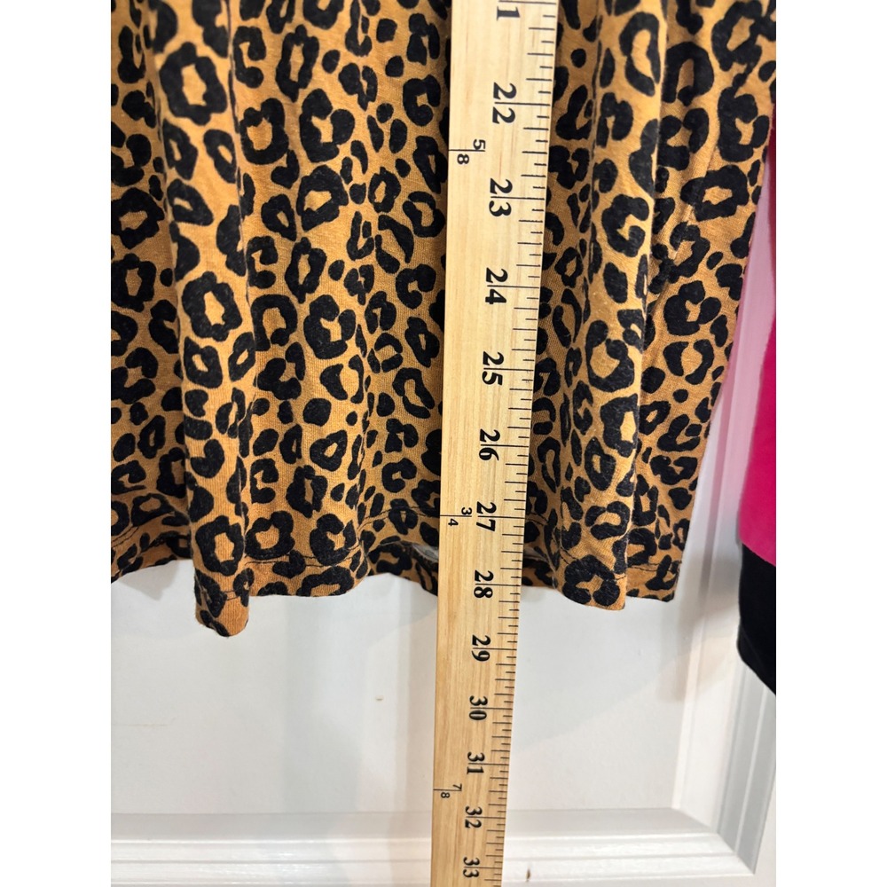 Cato Womens XL Leopard Print Colorblock Hoodie Plaid Neon Pink Mixed Media Top - Picture 5 of 7